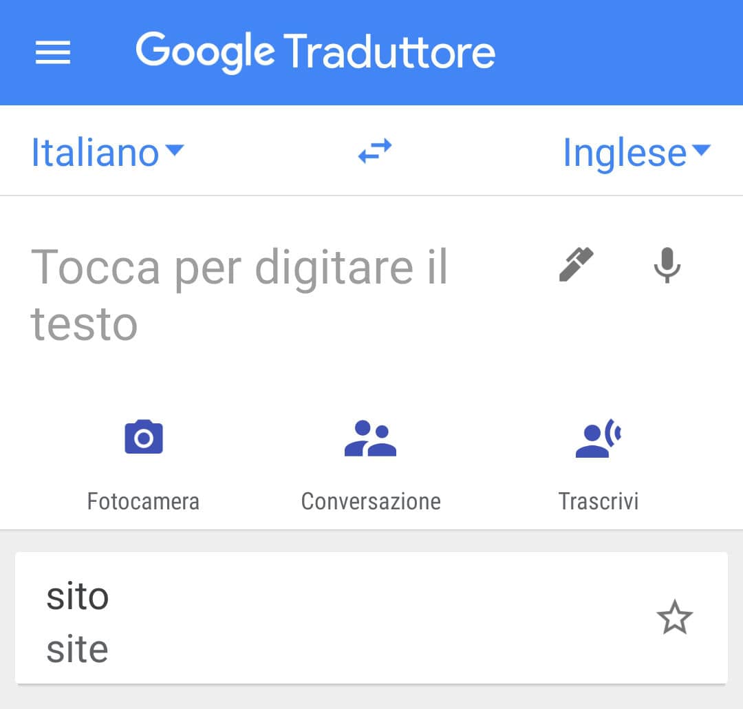 Google Traduttore Dashboard