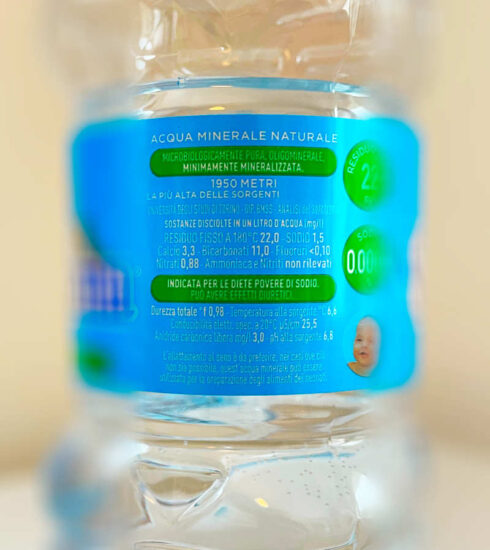 Significato dell'etichetta dell'acqua in bottiglia
